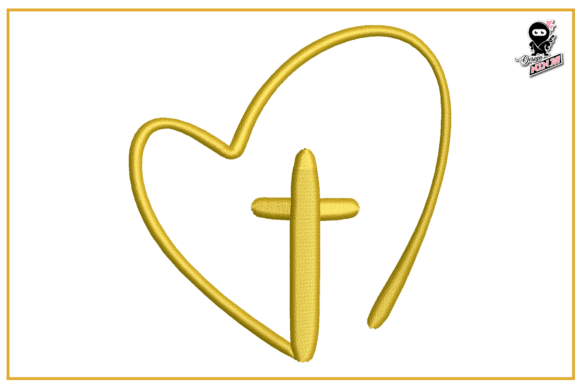 Christian Cross with Heart Embroidery: A Designer's Review