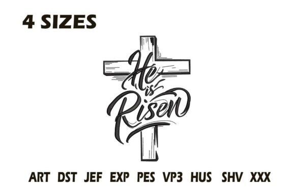 He is Risen Cross Christian Embroidery Review