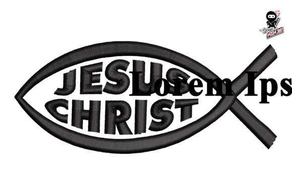 Jesus Christ Fish: A Classic Design for Faith-Based Embroidery