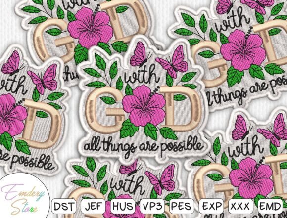 Review: Floral Christian Quote Embroidery for Business