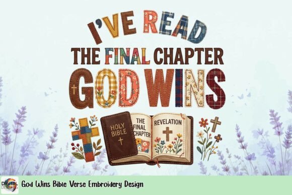 Review: God Wins Bible Verse Embroidery Design