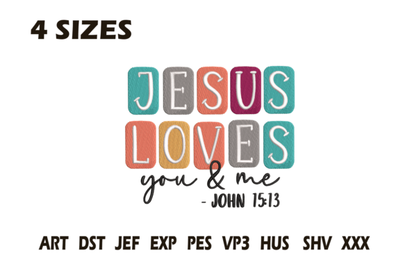 Review: Jesus Loves You Me Embroidery Design for Faith Projects