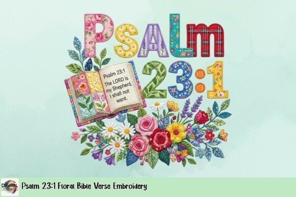 Review: Psalm 23 Floral Bible Verse Embroidery